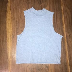 Cropped Baby Blue Halter Top